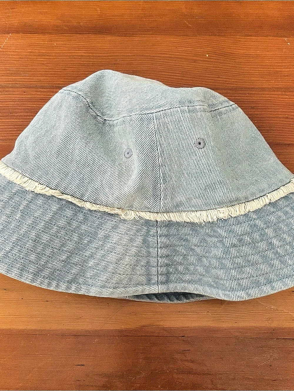 Universal Thread Denim Fringe Bucket Hat Blue